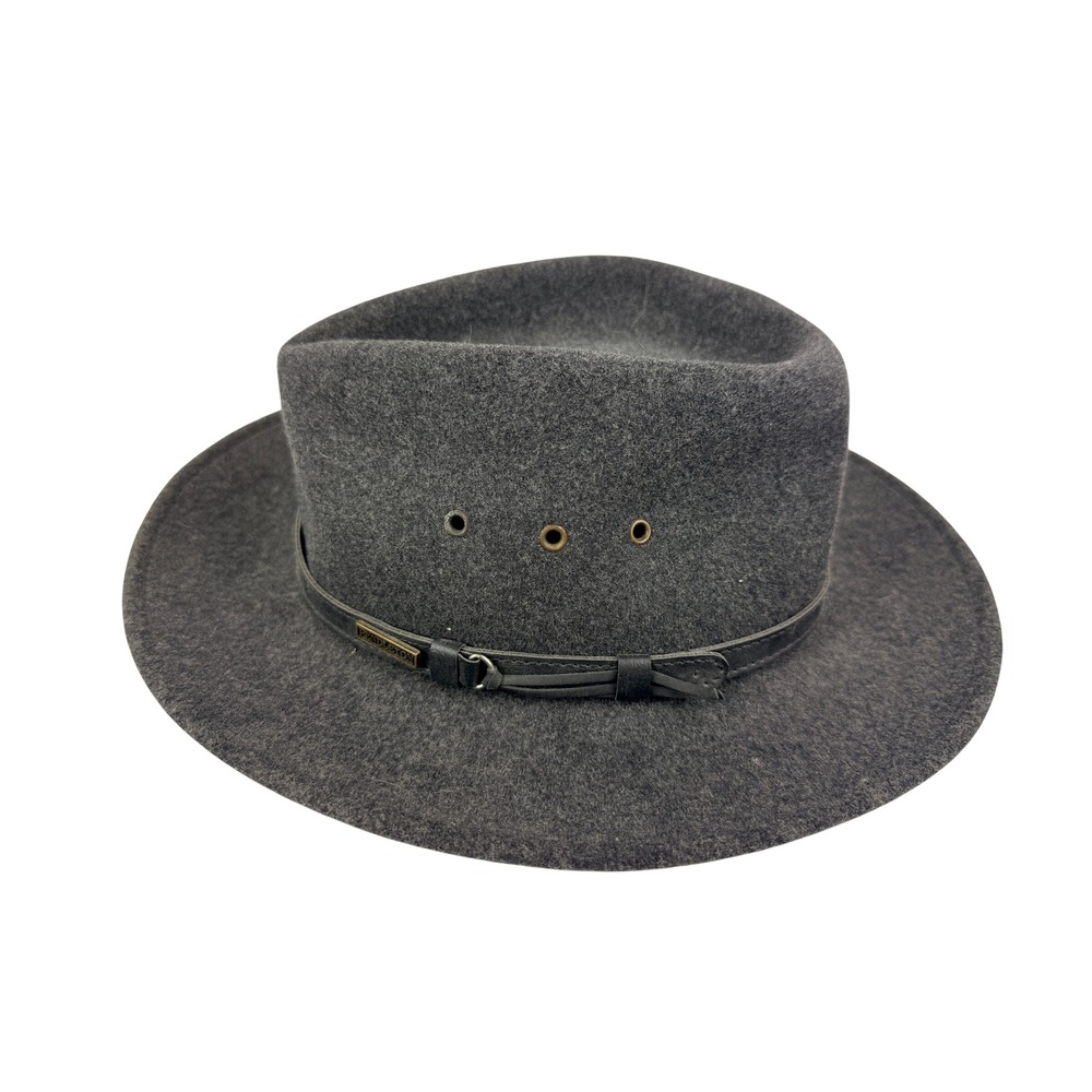 Pendleton Mens Outback Hat Charcoal Grey Wool Fedora AB184-71006 Medium